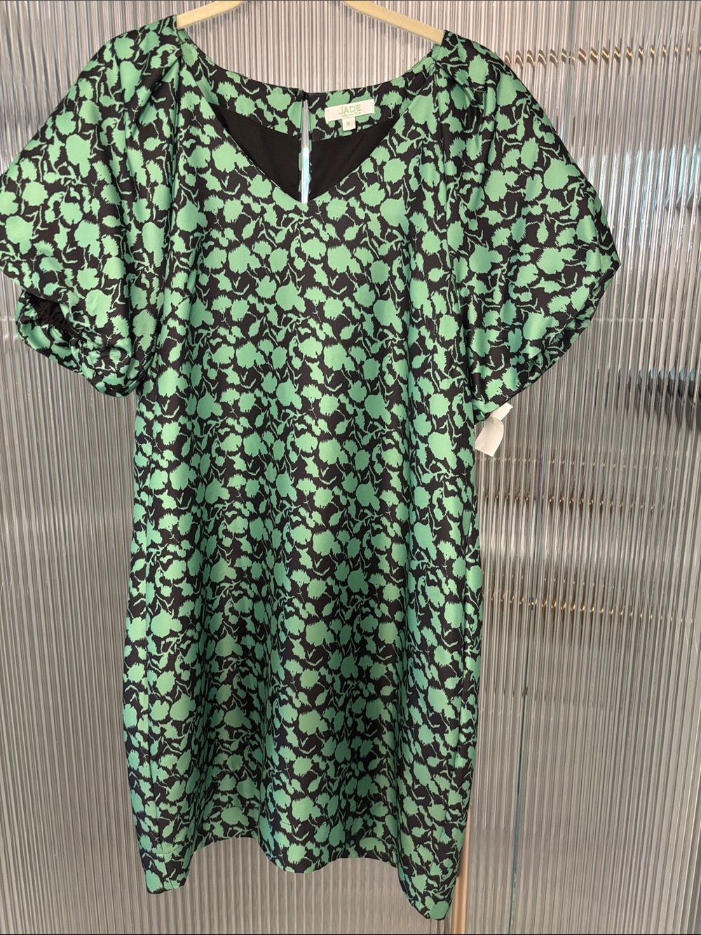 Jade by Melody Tam Mint and Black Floral Midi Dress